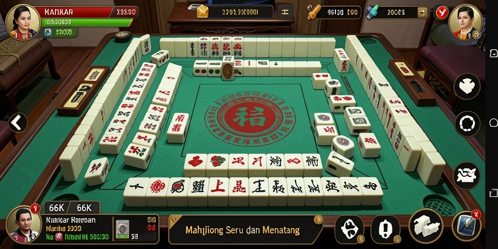 Tampilan gameplay <strong>66K</strong> yang menakjubkan dalam permainan Mahjong.