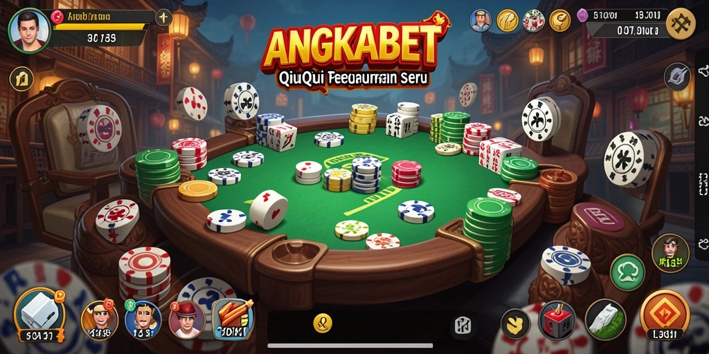 Screenshot menunjukkan gameplay seru QiuQiu di ANGKABET.