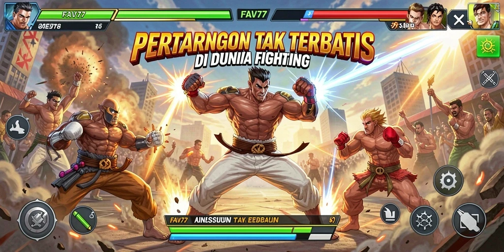 Gameplay seru FAV77 dengan pertarungan karakter yang intens.