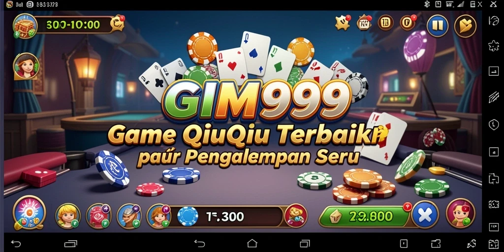 Screenshot GIM999 menampilkan gameplay seru QiuQiu.