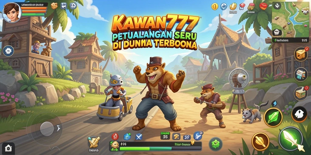 Screenshot KAWAN777 menampilkan eksplorasi seru di dunia terbuka.