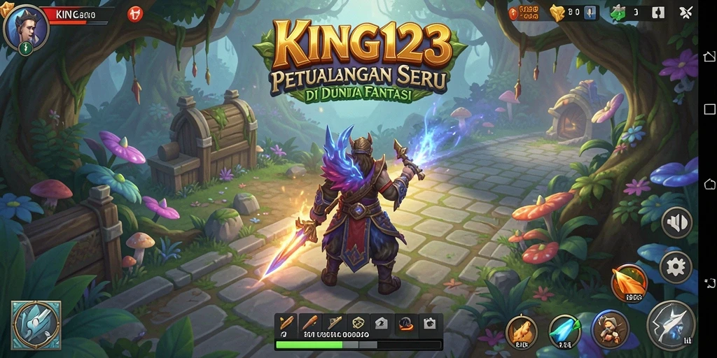 Tampilan gameplay seru dalam dunia petualangan KING123.