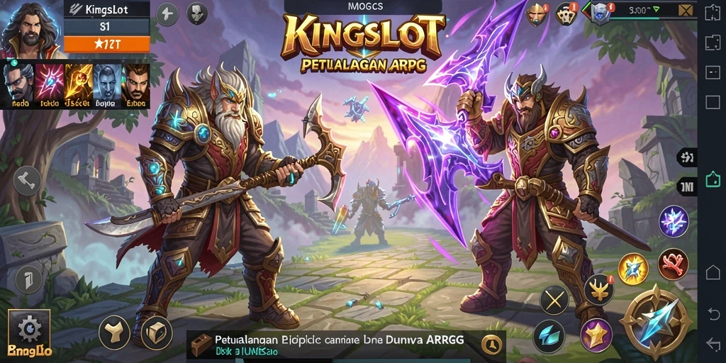 Tampilan gameplay seru dalam KINGSLOT dengan grafis menawan.