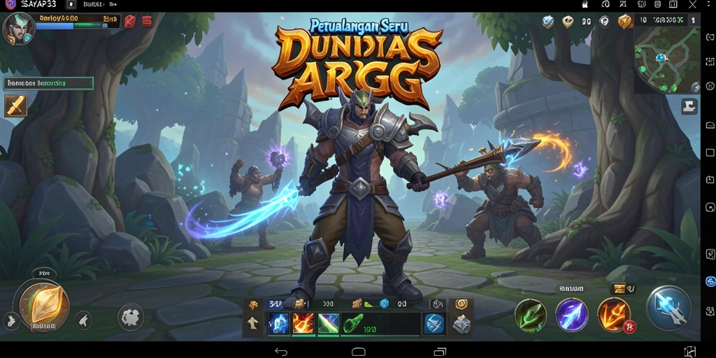 Screenshot utama dari gameplay menampilkan aksi seru dalam game ARPG.